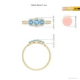 thumbnail image 4 of Angara Natural 0.2 Ct. Aquamarine with Diamond Classic Ring in 14K Yellow Gold for Women (Ring Size: 3), 4 of 9