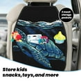 thumbnail image 4 of Goofa Ocean Turtle Pattern Car Back Seat Protector for Kids (2 Pack) ,Anti-kick Storage Mat for Car Seats,Shields from Footprints, 4 of 6