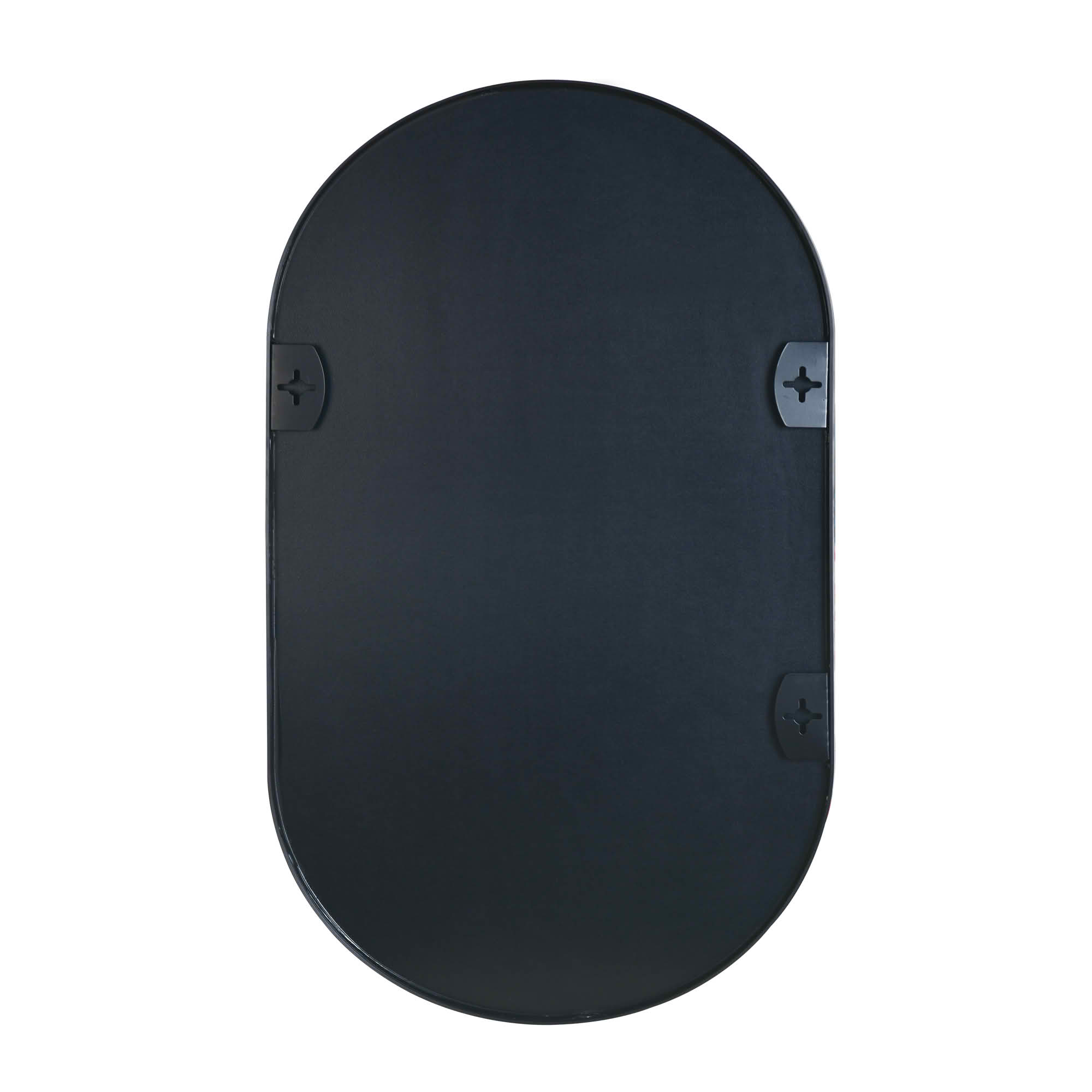 MAYEERTY 20x28 Inch Black Metal Framed Oval Bathroom Mirror, for Bathroom Vanity Wall