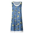 thumbnail image 4 of IROINNID Women's Sleeveless Fit&Flare Dress Round Neckline Casual Floral Fake Two-Piece Dress Regular Print Dress, 4 of 5