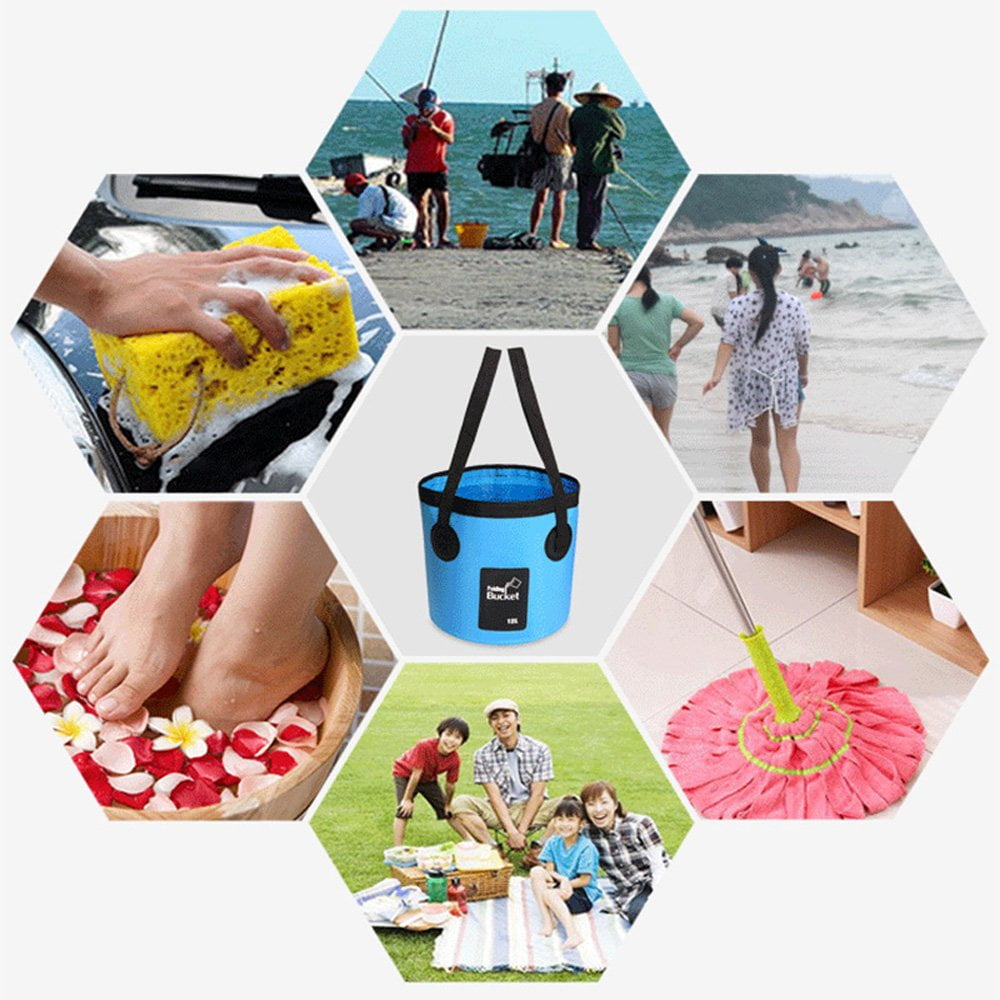 AutoM Folding Bucket,Portable Collapsible Bucket Water Carrier Storage Wash Bin