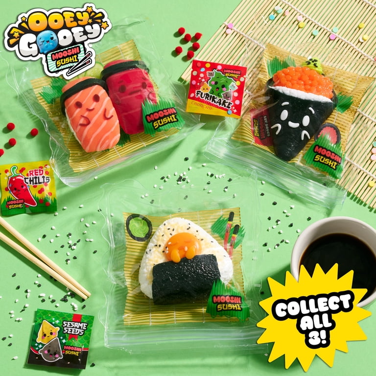 Ooey Gooey Mooshi Sushi Goomaki Squishy Sushi Toy, Stretchy