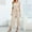 Beige, variant on Baqcunre Jumpsuits for Women Women Solid Ruffle Lace Sleeveless Lace Up Jumpsuit Medium Length Straight Trousers Jumpsuits Jumpsuits for Women Dressy One Piece Jumpsuits for Women