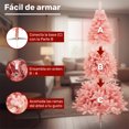 thumbnail image 2 of Arbol Navidad Rosa Jardimex Rosa Pino Navideño 2.10m Frondoso 1256 Ramas, 2 of 6