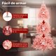 thumbnail image 2 of Arbol Navidad Rosa Jardimex Rosa Pino Navideño 2.10m Frondoso 1256 Ramas, 2 of 6