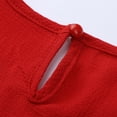 thumbnail image 3 of Tops for Women Trendy Relaxed Fit Short Long Sleeve Scrub Shirts Winter Inner Shirts Women Ladies Tops 3/ 4 Sleeve Summer Top Work And Long Shirt Thin Shirt Sleep Tee Red L, 3 of 4