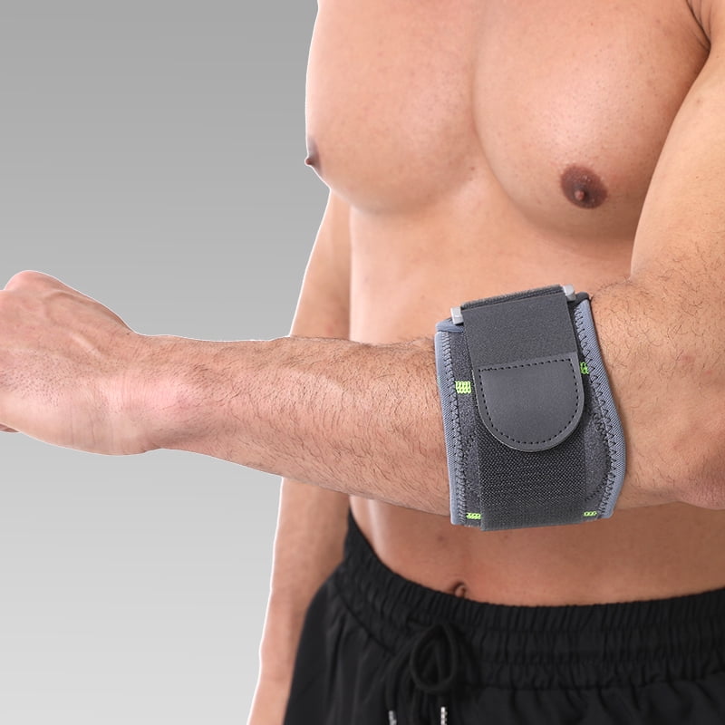 1pc Adjustable Elbow Support Brace with Compression Fit & Stabilizing Strap - -Grade Bracing for Tennis,,, Tendon/Ligament - Bre