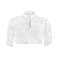 thumbnail image 3 of Blusa clásica blanca de manga corta estilo Dirndl para mujer, con botones en la parte delantera y escote en V, estilo bávaro, traje tradicional de Oktoberfest (XXL), 3 of 4
