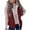 Wine, variant on Hvyesh Women Puffer Vest Casual Fleece Lined Stand Collar Sleeveless Jacket Warm Winter Zip Up Waistcoat Sherpa Gilet Outerwear with Pockets