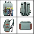 thumbnail image 5 of Mochila retro para computadora portátil con puerto de carga USB, mochila de viaje impermeable, mochila informal para niños y niñas para computadora portátil de 15,6" oso de fresa Electrónica, 5 of 5