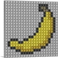 thumbnail image 1 of ARTCANVAS Yellow Banana Fruit Emoticon Jewel Pixel Canvas Art Print - Size: 36" x 36" (0.75" Deep), 1 of 9