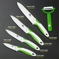 thumbnail image 3 of 4-Piece Ceramic Knife Set with Blade Guards Kitchen Chef Paring Sharp Rust Proof Stain Resistant (5inch Utility Knife, 4inch Fruit Knife,3inch Slicing Knife), 3 of 9