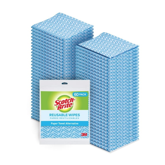 Scotch-Brite High Performance Kitchen Wipes, 5-Wipes/Bag, 12 Bags/Case 60 Wipes Total