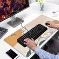 thumbnail image 2 of Long Mouse Pads for Desk,Orange Boho Plant Pattern Desk Mats on Top Of Desks, Desk Mouse Pad Extra Large with 3mm Non-Slip Base and Stitched Edge for Gaming,Office,Work,Home 31.5"x15.7", 2 of 6