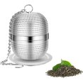 thumbnail image 1 of 1 infusor de té para té suelto, infusor de té de acero inoxidable, colador de bolas de té y hierbas, infusor de coladores de bolas de té, para té de hojas sueltas, tazas, teteras, especias Rojo Verde, 1 of 5