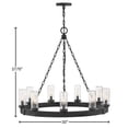 thumbnail image 6 of 29208BK-LV Hinkley Lighting Sawyer - 3.5W 9 LED Outdoor Medium Chandelier-27.75 Inch Tall and 30 Inch Wide, 6 of 20