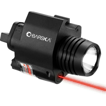 BARSKA RED LASER SIGHT 200 LUMEN LIGHT UNIVERSAL W/PICATINNY (Best Laser Sight For M&p Shield 9mm)