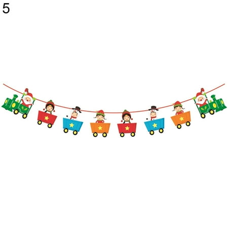 

GIFZES 1 Set Creative Snowman Pattern Banner Decor Festive Touch Paper Flag Decor for Home