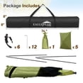 thumbnail image 6 of EAGLE PEAK 12x12 ft Portable Quick Pop Up Canopy Tent with 5 Wall Panels, 6 Sided Instant Gazebo Outdoor Camping Screen Tent, Green, 6 of 7