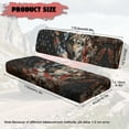 thumbnail image 7 of Uorisanigo UTV Seat Cover Universal Mule Seat Cushion Cover Fit for 3010 Diesel 4x4 2003-2008, Elastic Polyester Fabric Bench Seats Covers Full Protection(Camo American Flag Wolf Hunter), 7 of 7