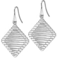 thumbnail image 2 of Sterling Silver Rhodium-plated Shepherd Hook Earrings - 46mm- Made In Italy, 2 of 6