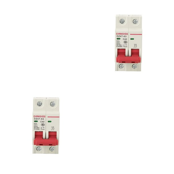 Inteprter Interruptor de circuito de aire para oficina en casa de 230V, reemplazo de interruptor de Control principal de energía para cocina y 16A 2piezas