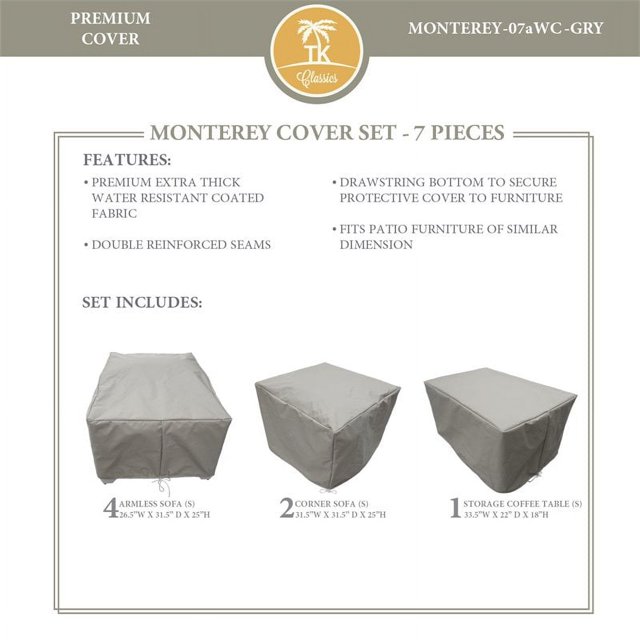 Housse de Protection MONTEREY-07a en Gris