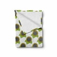 thumbnail image 2 of Floral Soft Flannel Fleece Throw Blanket, Hand Drawn Sketch Sunflowers with Vibrant Fresh Spring Leaves, Cozy Plush for Indoor and Outdoor Use, 70" x 90", Apple Green Dark Taupe, by Ambesonne, 2 of 6