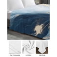 thumbnail image 6 of Navy Blue Marble California King Size Flat Sheet, Wrinkleproof & Fadeproof Cooling Flat Bed Sheet Only, Modern Abstract Ink Painting Breathable Soft Bedding Top Sheets 108 x 98 Inches, 6 of 8