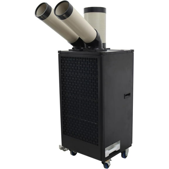 Industrial Air Conditioner Commercial Spot Mobile Cooler Electric Aircon with Two Outlet Tubes for Hospitals Workshops Outdoor Events 550m³/h