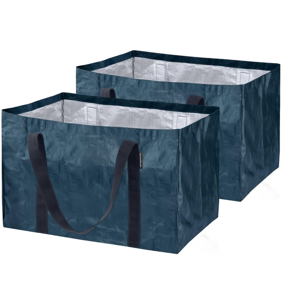 Cesta de almacenamiento CleverMade Frakta, bolsa de compras, paquete de 2, azul