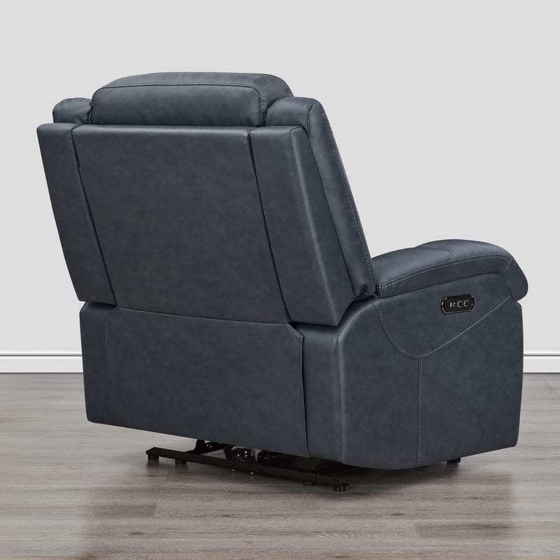 CHITA Genuine Leather Power Recliner Chairs, Wall Hugger Recliners RV Recliner for Living Room,Navy