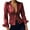 Red, variant on UJNDER Ladies Fashion Lapel Solid Color Leather Long Sleeve T-Shirt Top Tops for Women Edgy Red XL