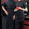 thumbnail image 3 of Manga Corta Uniforme Chef Cocina Gastronomia Moda, 3 of 7