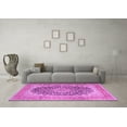 thumbnail image 3 of Ahgly Company Indoor Round Medallion Pink Traditional Area Rugs, 6' Round, 3 of 4