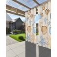 thumbnail image 3 of nqOlkjepod Outdoor Curtains for Patio Waterproof, Blue Conch Coastal Outdoor Privacy Panels Grommet, Summer Beach Shell Starfish Ocean Blackout Outside Curtains for Porch/Cabana 54"x108", 1 Panel, 3 of 8
