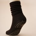 thumbnail image 5 of Bibifish Womens Gripper Socks Knitted Slouch Crew Socks With Non- Dots Solid Color Soft Comfy Daily Wear Yoga Indoor Anti- Socks, 5 of 6