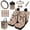 Camo Bow, variant on HUISEFOR 15 Packs Cow Print Bow Car Seat Cover Full Set Scratch-Resistant Including Steering Wheel Cover, Belt Cover, Breathable, Non Slip, Easy Installation, Fit for Most Cars, Auto, SUVs