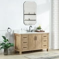 thumbnail image 4 of Javier 60" Bath Vanity in Spruce Antique Brown with White Grain Stone and Mirror, 4 of 19