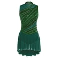 thumbnail image 2 of inlzdz Women Flowy Tulle Skirted Leotard Contemporary Lyrical Dance Dress Ballet Dancewear Dark Green L, 2 of 6