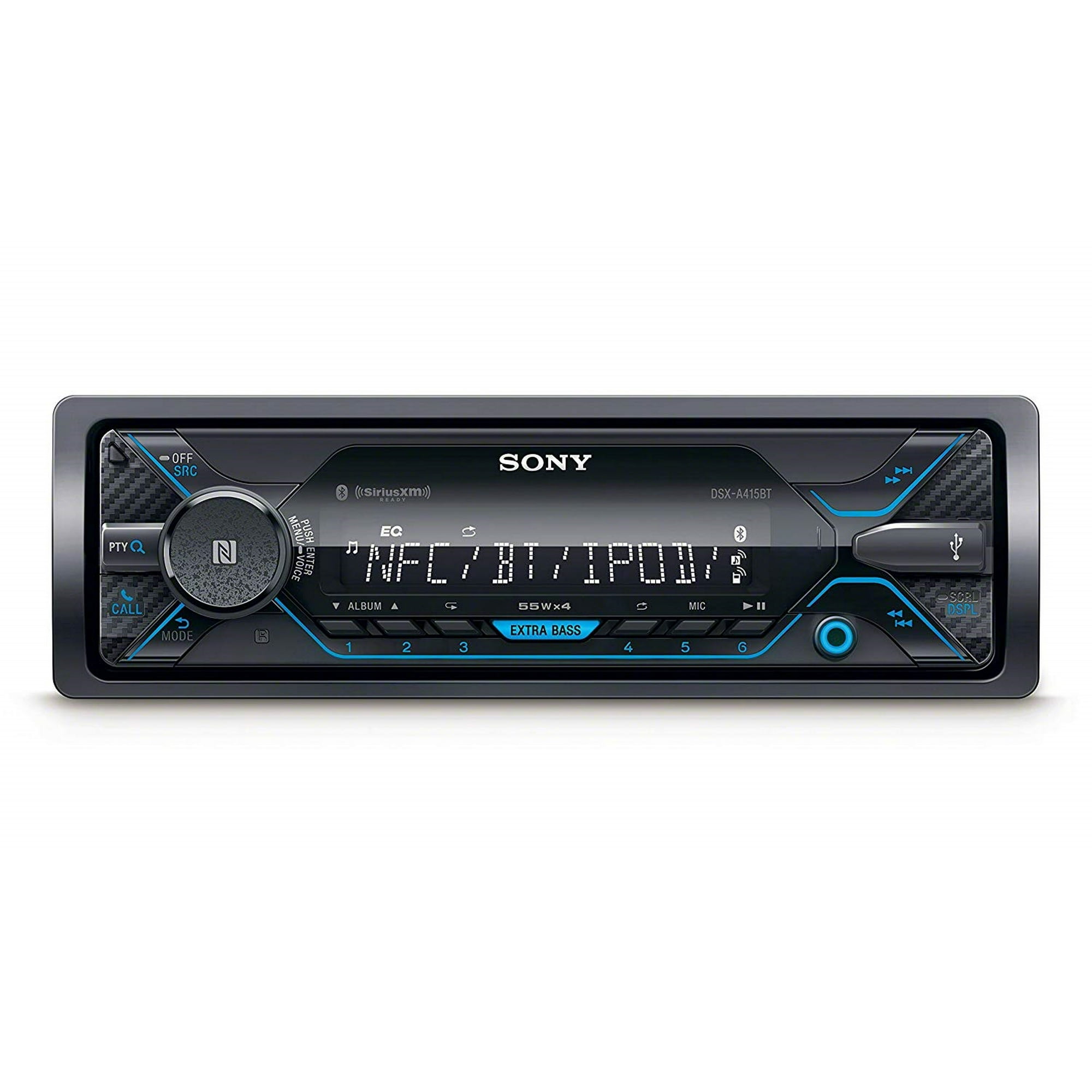 Sony DSX-A415BT Single DIN Bluetooth In-Dash Digital Media Car Stereo Receiver with Front 3.5 & USB Auxiliary Inputs NEW