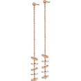 thumbnail image 2 of Stainless Steel Polished Rose Ip-Plated Post Dangle Earrings (79 X 4) Made In China sre1547, 2 of 5