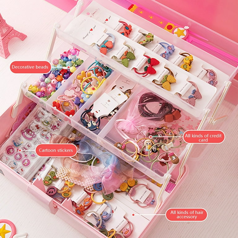  BESTOYARD Children Jewelry Box Kids Hair Accessories Organizer  Storage containers Hair Ties Clips Organizer Hair Barrettes for Girls Hair  Rope Storage Organizer pp White Dressing Table : Clothing, Shoes & Jewelry