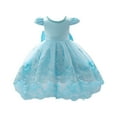 thumbnail image 1 of Robes pour Filles Robe Formelle à Manches Bouffantes Robe de Bal Robe en Tulle Robe de Fête pour Filles 3-6 Mois, 1 of 4