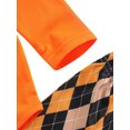 thumbnail image 5 of Qiylii Thanksgiving Day Clothes Set Long Sleeve Romper+Argyle Print Pants+Knotted Hat, 5 of 7