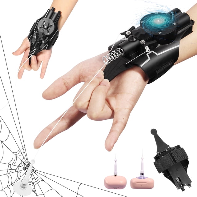Web Launcher String Shooters, juguete eléctrico, con forma de araña