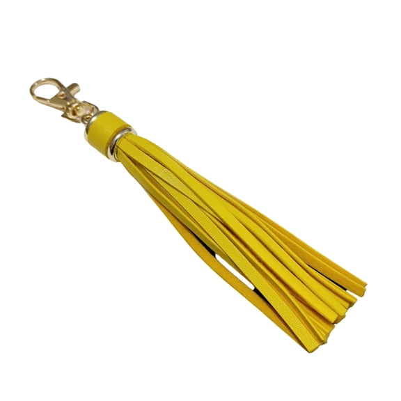 Colorful Tassels Bag Accessory Eye Catching PU Leather Tassels Keyring Ornament Suitable For Various Bag Styles