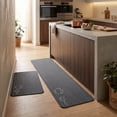 thumbnail image 4 of Anti Fatigue Kitchen Floor Mats Set of 2, Waterproof Kitchen Sink Runner Rug, Standing Mat Cushioned Kitchen Rugs, Comfort Doormat 16''x24''+16x47" (Gray-B), 4 of 7