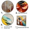 thumbnail image 3 of Designart "Tropical Tempest With Yellow Parrots" Parrot Floater Framed Wall Art Prints, 3 of 5