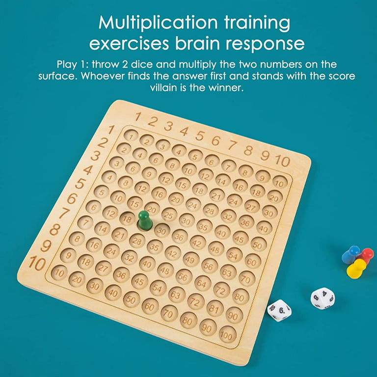  Wooden Montessori Multiplication Board Game Toys for